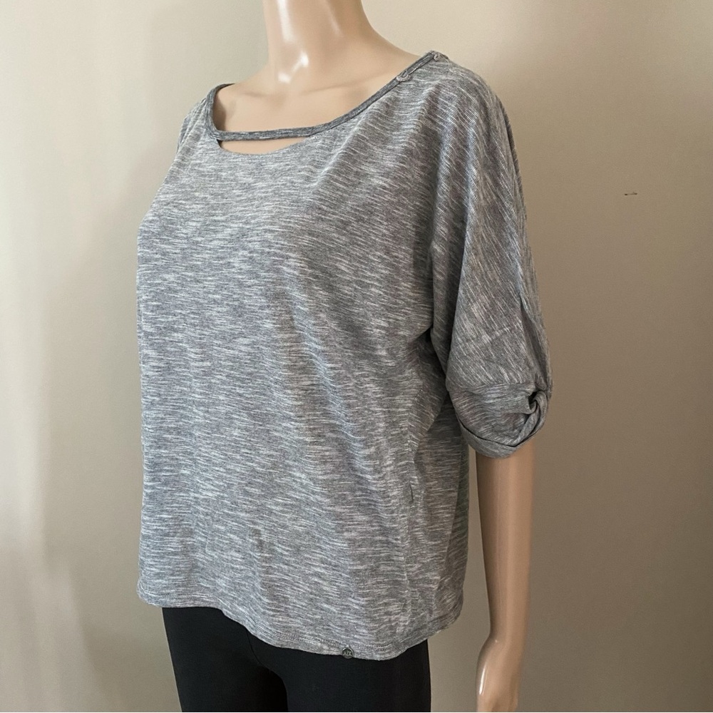 AX Armani Exchange Heathered Blouse, women’s large - Picture 2 of 9